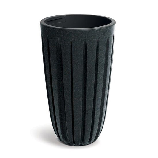 Ghiveci decorativ de flori, rotund, inalt, antracit, 29x50 cm, 23/9 L, Wario ECO