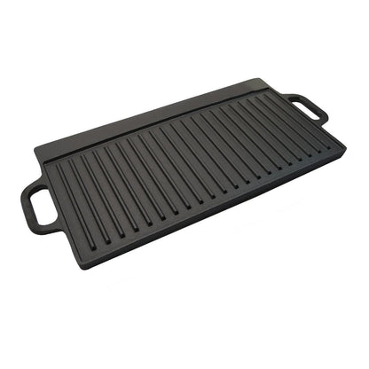 Placa gratar, fonta, dreptunghiulara, 2 fete, 50.5x23.5 cm, MagicHome
