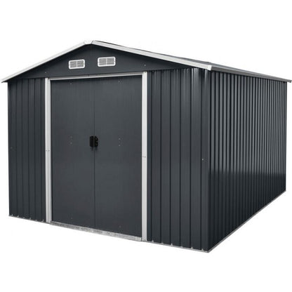Casuta/magazie/sopron de gradina pentru depozitare unelte, metal, antracit, 301x303x214 cm, Strend Pro
