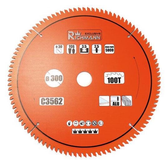 Disc circular vidia Multimaterial pentru aluminiu, lemn, 100 dinti, 300x30 mm, Richmann Exclusive