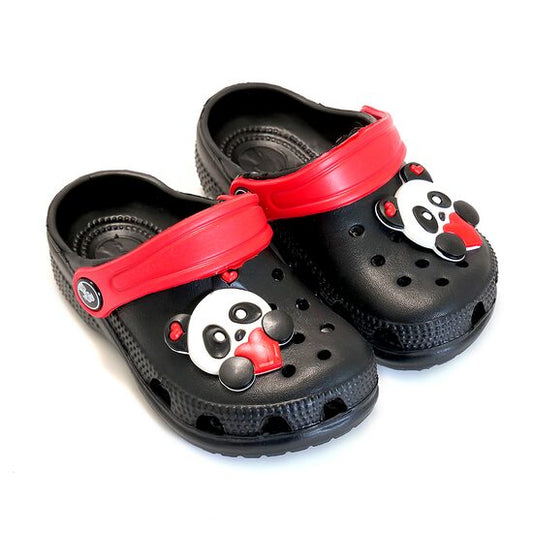 Saboti, clogs, pentru copii, spuma EVA, negru si rosu, marimea 24, Jose Amorales