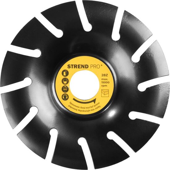 Disc circular slefuit, modelat, otel carburat, pentru lemn, plastic, gips-carton, 125 mm