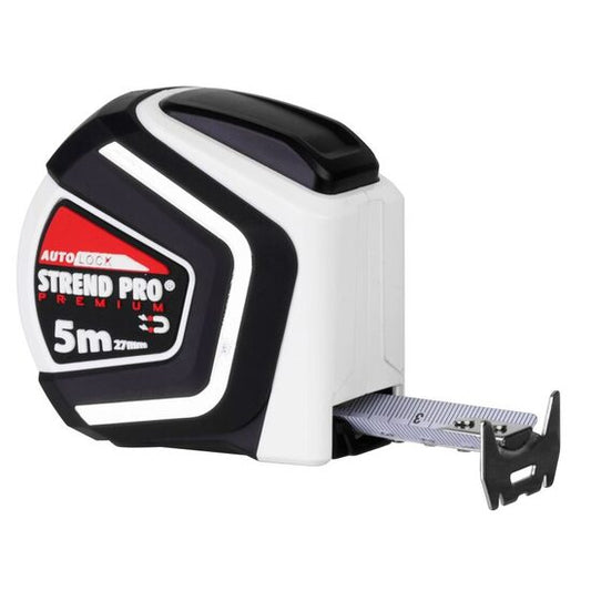 Ruleta magnetica cu autostop, 5 m x 27 mm, Strend Pro Premium
