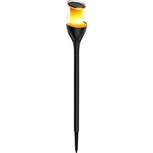 Lampa solara pentru gradina, tip faclie/torta, 12 LED, 8x65 cm, Strend Pro
