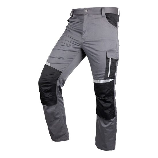 Pantaloni de lucru, bumbac, poliester, intariri genunchi, model Mix&Match, gri, marimea L/52, NEO
