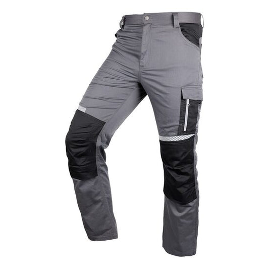Pantaloni de lucru, bumbac, poliester, intariri genunchi, model Mix&Match, gri, marimea XXL/56, NEO