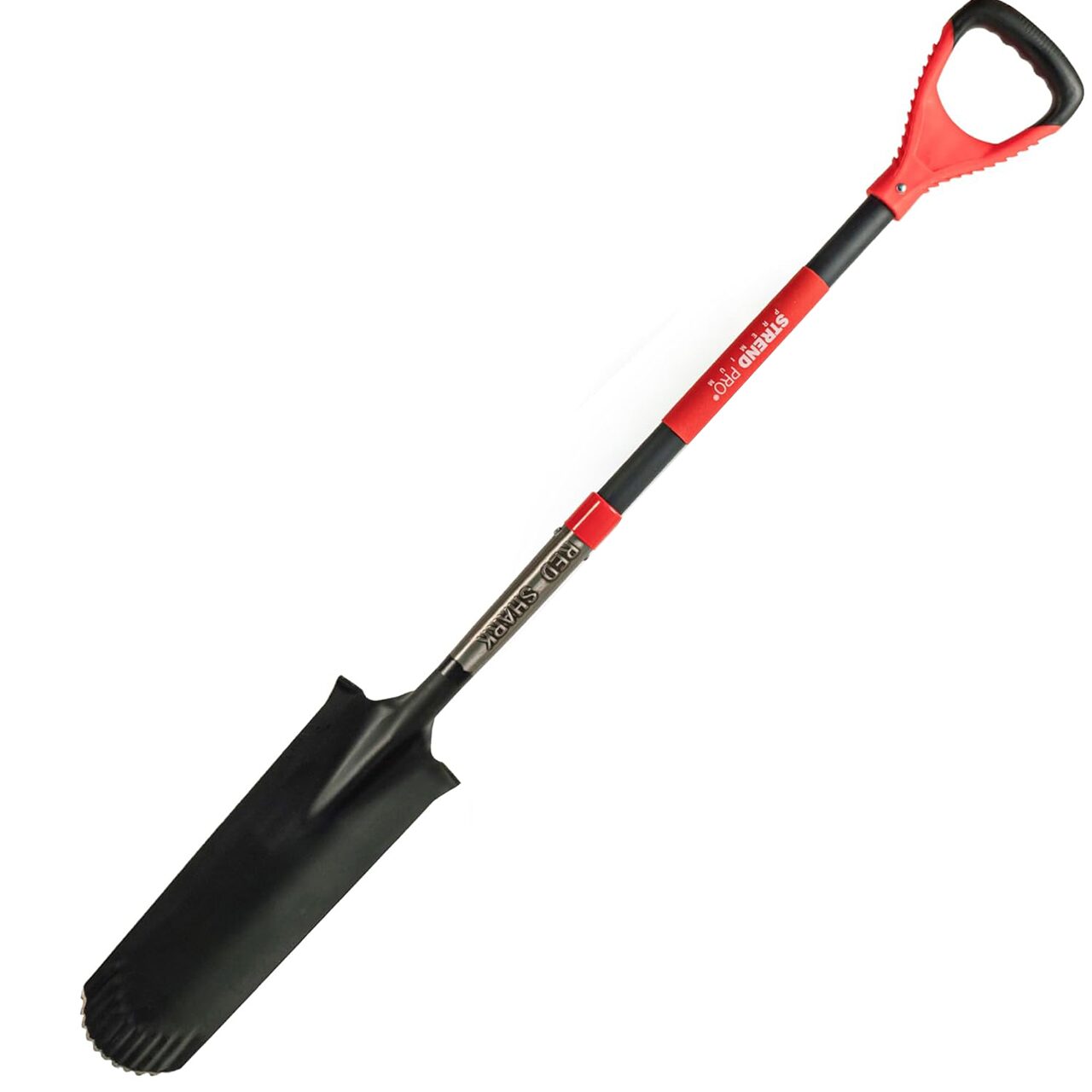Harlet, cazma, ingust, cu varf zimtat, coada fibra de sticla, 12x40x128 cm, Strend Pro Premium RedShark