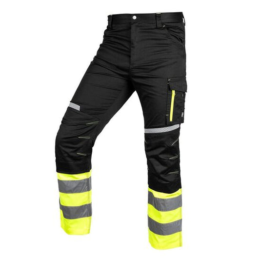 Pantaloni de lucru, reflectorizanti, negru si galben, model Hi-Vis, marimea L/52, NEO