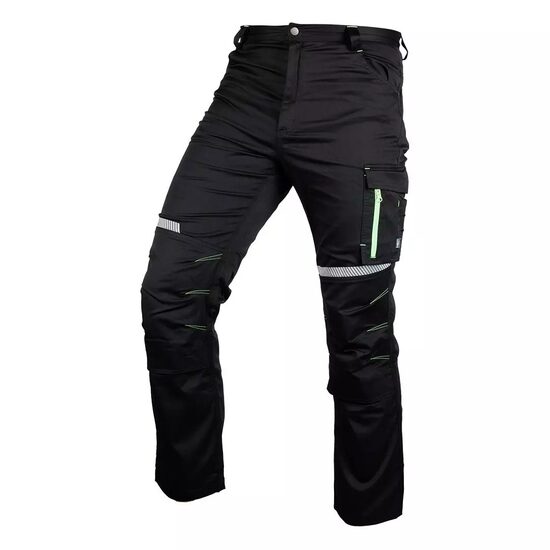 Pantaloni de lucru, bumbac, poliester, intariri genunchi, model Mix&Match, negru, marimea XXL/56