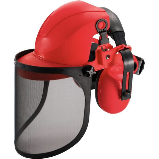 Casca protectie cu viziera si antifoane, Safetyco