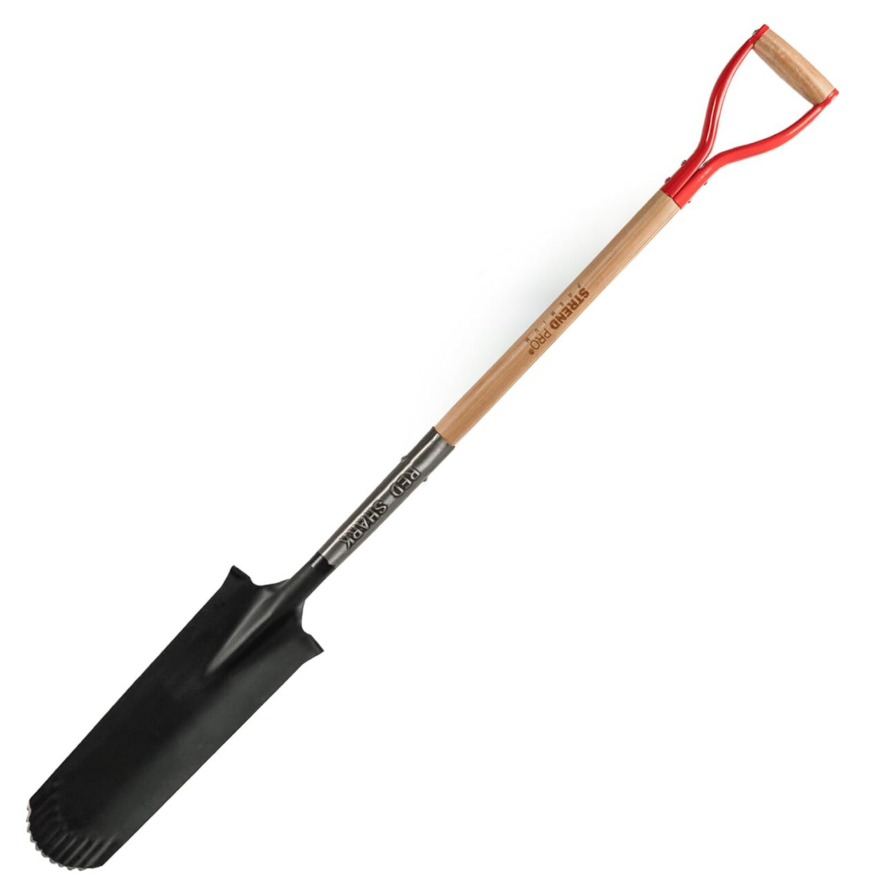 Harlet, cazma, ingust, cu varf zimtat, coada lemn, 12.5x40x128 cm, Strend Pro Premium RedShark