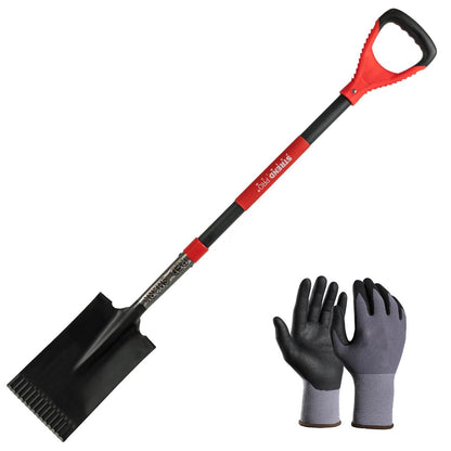 Set harlet, cazma, drept, capat zimtat, maner fibra sticla, 115 cm, cu manusi, RedShark