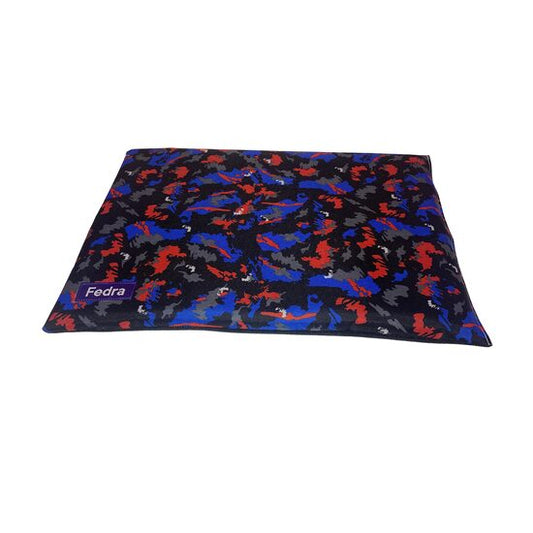 Saltea/perna pufoasa, pentru caine/pisica, model camuflaj, 80x50 cm