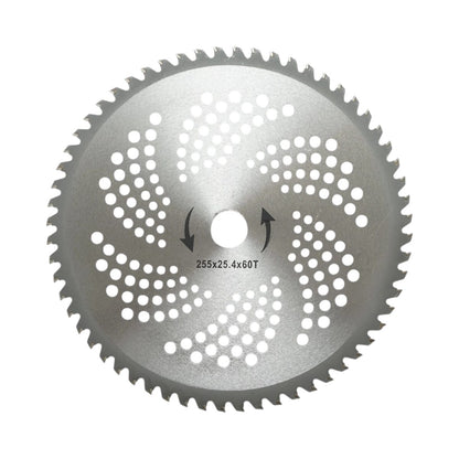 Disc circular vidia pentru motocoasa/trimmer, Thor, 255x25.4 mm, 60 dinti