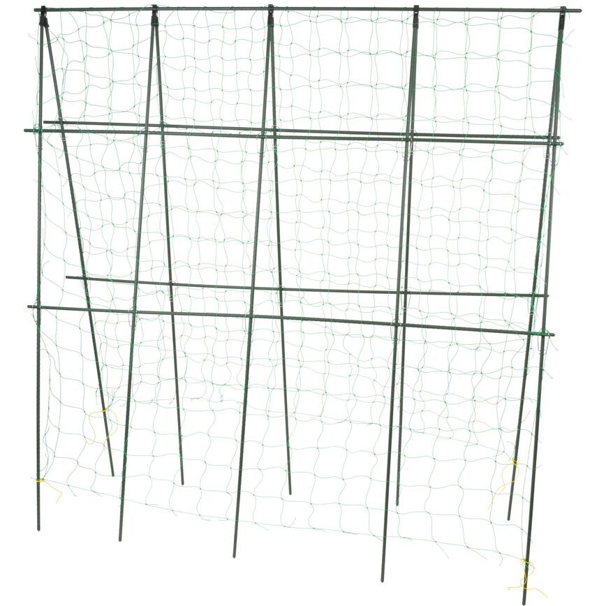 Ansamblu suport araci cu plasa pentru crestere castraveti, fasole, mazare, 180x180x1.1 cm, Strend Pro