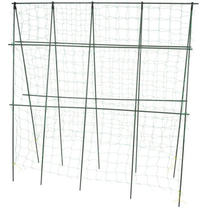 Ansamblu suport araci cu plasa pentru crestere castraveti, fasole, mazare, 180x180x1.1 cm, Strend Pro
