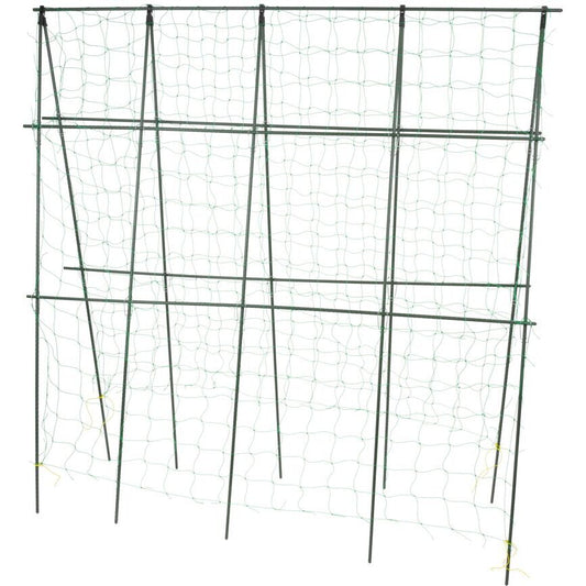 Ansamblu suport araci cu plasa pentru crestere castraveti, fasole, mazare, 180x180x1.1 cm, Strend Pro