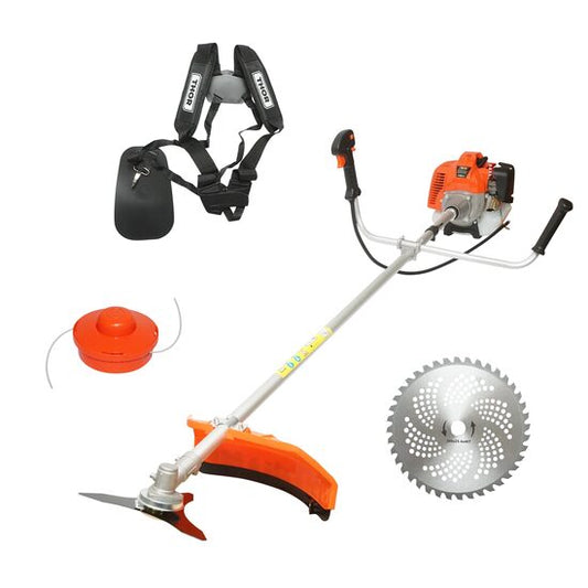 Motocoasa/trimmer pentru tuns iarba, Thor, benzina, cu accesorii, 2.5 kW, 3.4 CP, 43 CC