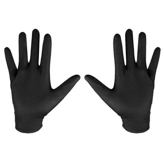 Manusi nitril, unica folosinta, negru, set 100 buc, marimea XL, NEO
