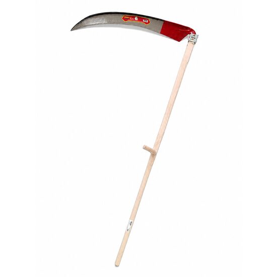 Coasa cu coada de lemn, 700 mm, pentru cosit fan si iarba, lama forjata batuta, Strend Pro