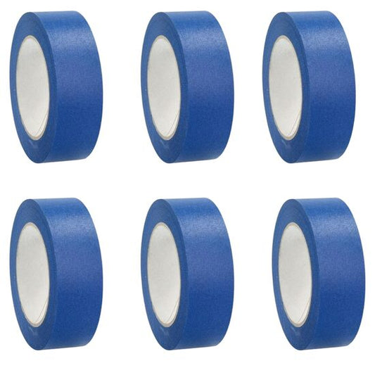 Set 6 benzi de mascare pentru vopsit, albastra, 48 mmx 50 m, rezistenta UV 14 zile, adeziv acrilic, Artool