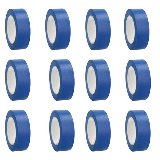 Set 12 benzi de mascare pentru vopsit, albastra, 48 mmx 50 m, rezistenta UV 14 zile, adeziv acrilic, Artool