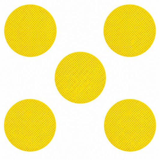 Disc abraziv perforat, suport hartie D-weight, pentru girafa, 225 mm, granulatie P220, prindere velcro, set 5 buc, fara praf, Yellow Pad