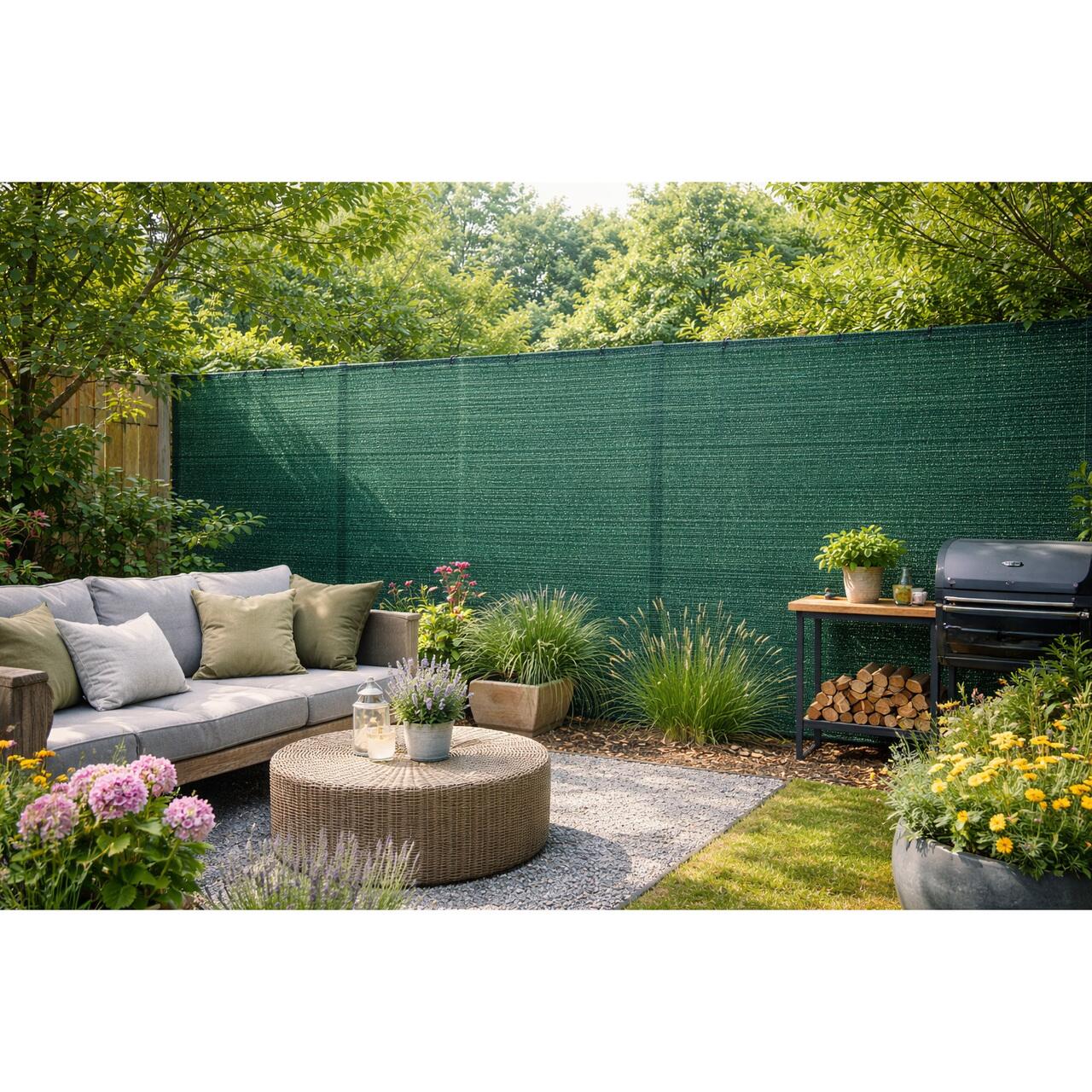 Plasa de umbrire, HDPE, 80 g/mp, grad de umbrire 80%, verde, 1.5x10 m
