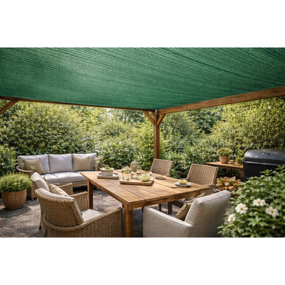 Plasa de umbrire, HDPE, 140 g/mp, grad de umbrire 85%, verde, 2x10 m