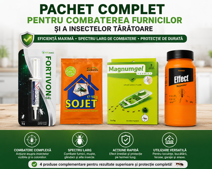 Pachet Complet Insecte si Taratoare  – Magnum Gel + Fortivon Gel + Sojet + Effect Neopermin+
