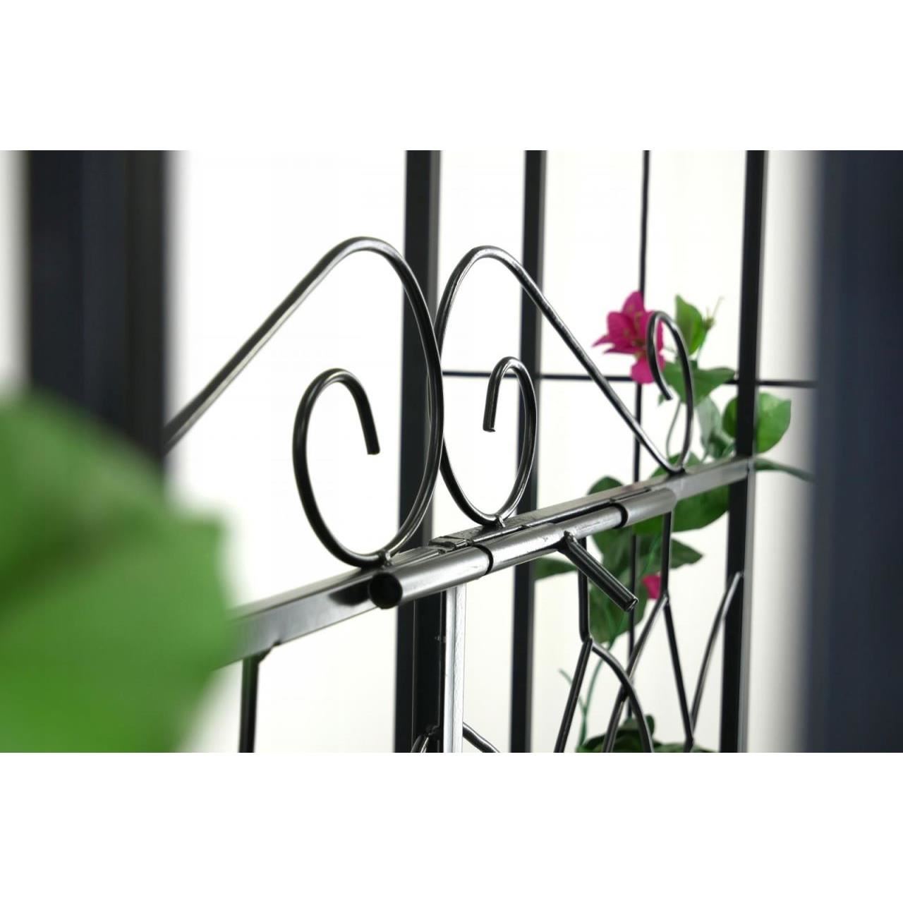 Arcada metalica, pergola, pentru gradina, cu portita, 106x50x217 cm