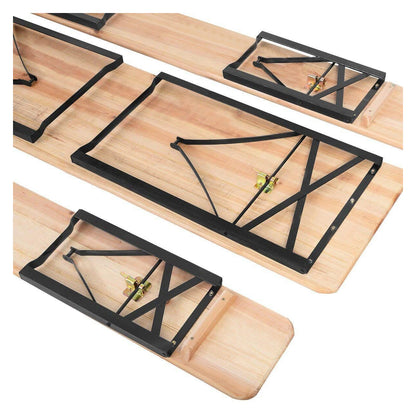 Set mobilier gradina/terasa, pliabil, 1 masa, 2 banci, 175 cm, Dortmund