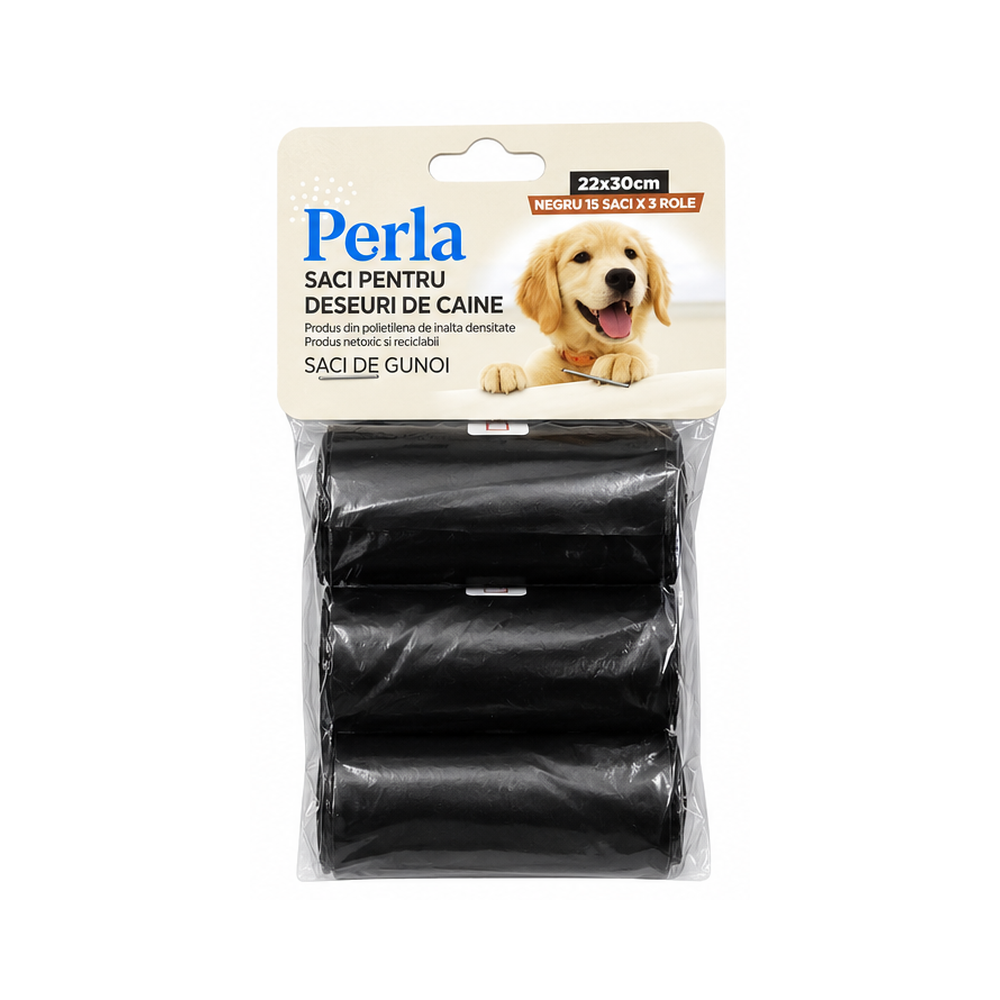 perla-saci-pentru-deseuri-de-caini-15buc-3role-set-negri-67138