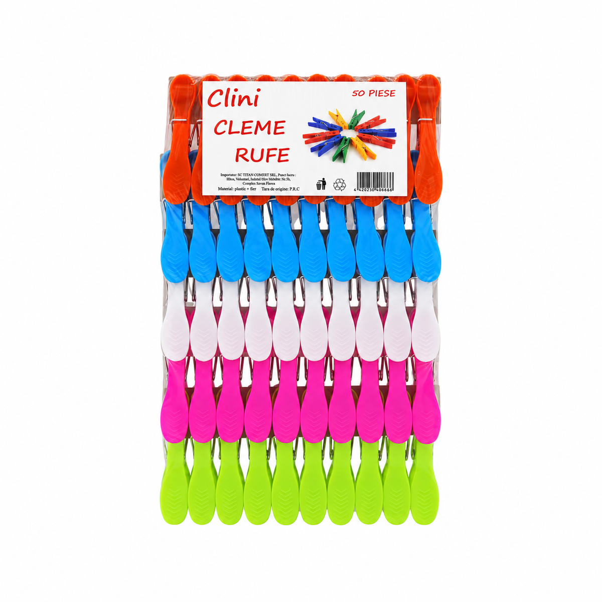 clini-carlige-rufe-plastic-color-50pcs-tm-67240