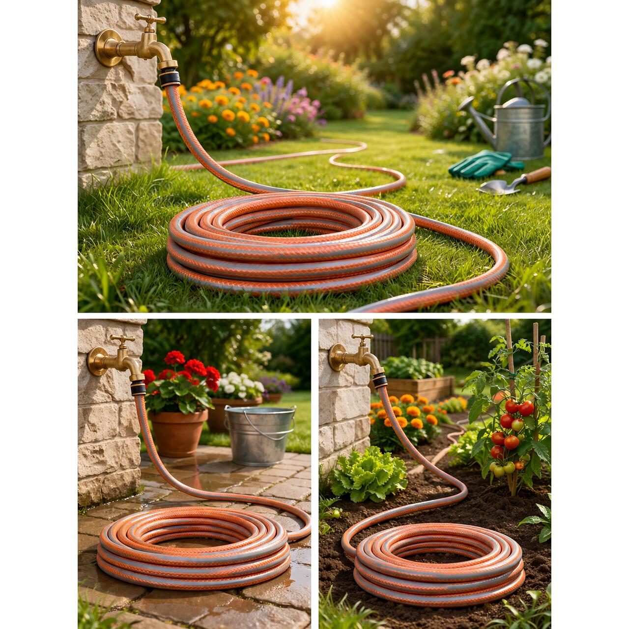 Furtun de gradina, 6 straturi, antirasucire, 3/4", 50 m, Richmann Exclusive