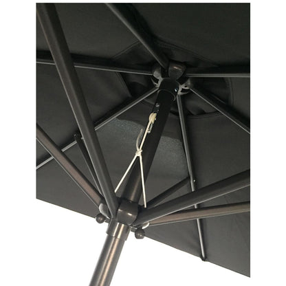 Umbrela plaja, cu manivela, gri antracit, 230 cm, Zoe