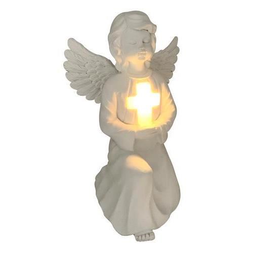 Lampa solara pentru gradina, model inger, 1 LED, baterii AA, 15x12x22 cm