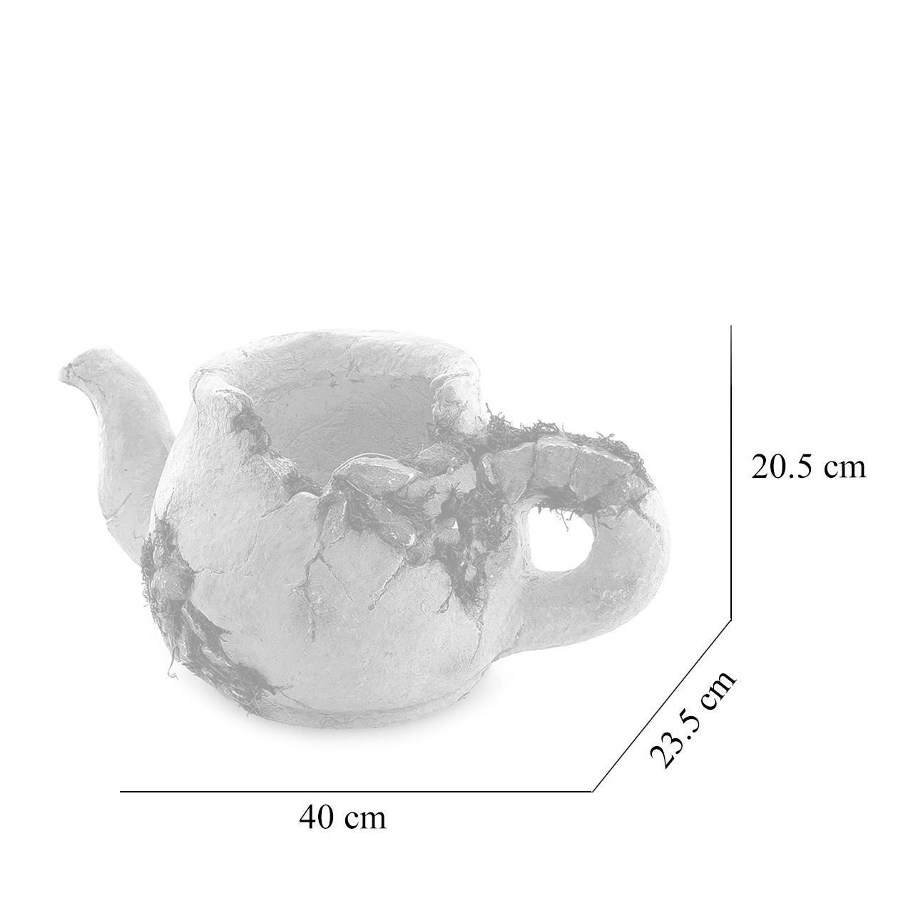 Decoratiune gradina, ceramica, ulcior cu ghiveci, 40x23.5x20.5 cm