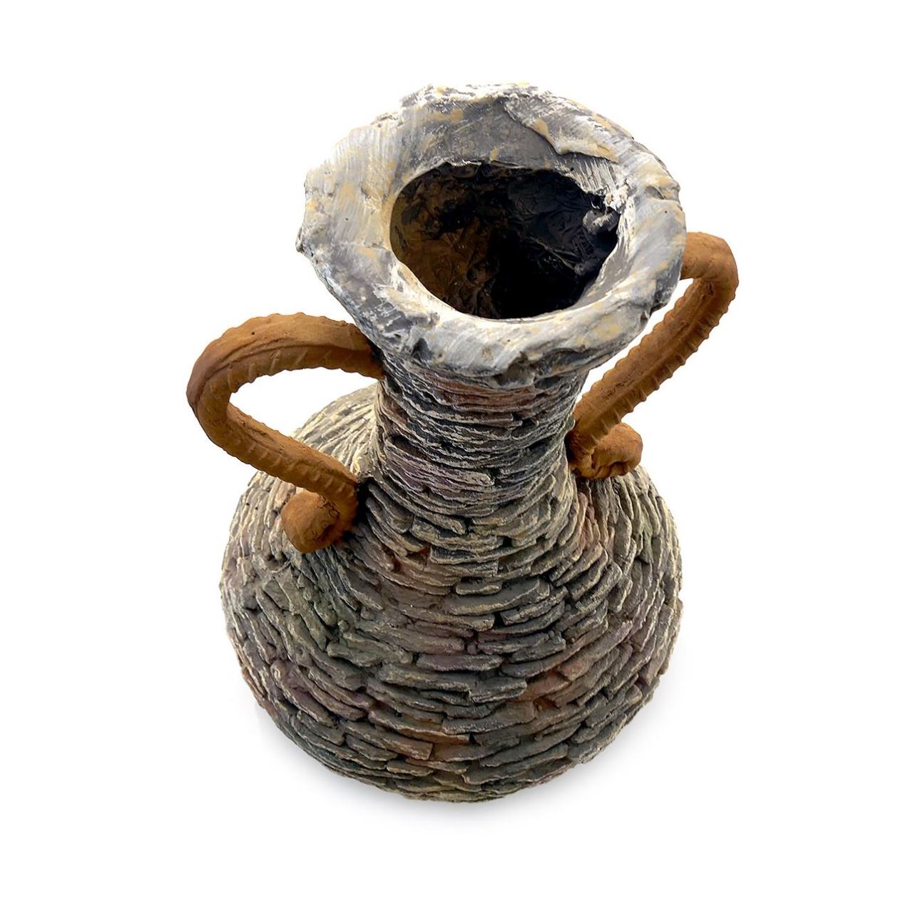 Decoratiune gradina, ceramica, ghiveci, 27x27x40 cm