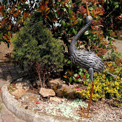 Decoratiune gradina, metalica, cocor, 18x43x94 cm
