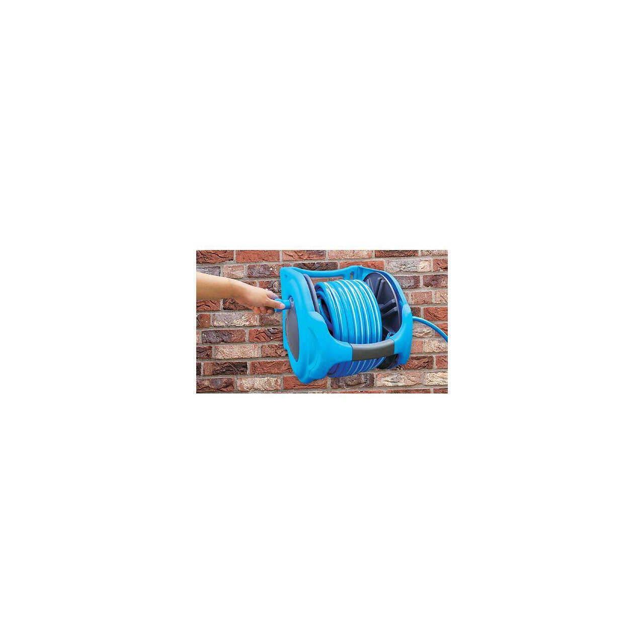 Furtun cu tambur/rola pentru gradina, pistol de stropit, 1/2", 25 m, Aquacraft