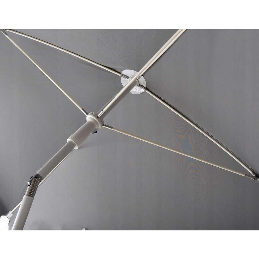 Umbrela balcon/terasa, Jumi, cu manivela, antracit, 220x130x240 cm