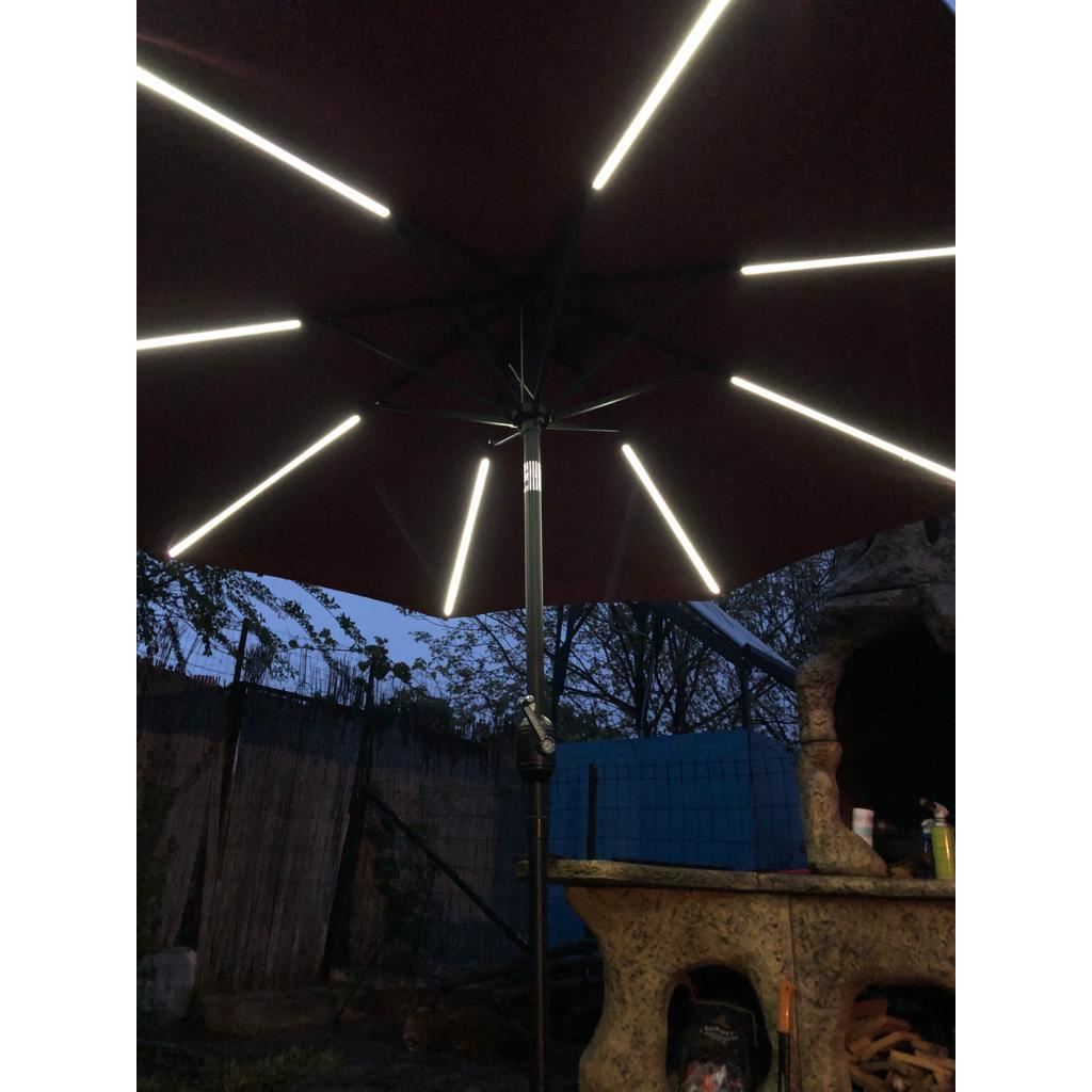 Umbrela gradina/terasa,​​​​​​​ LED solar, 270 cm
