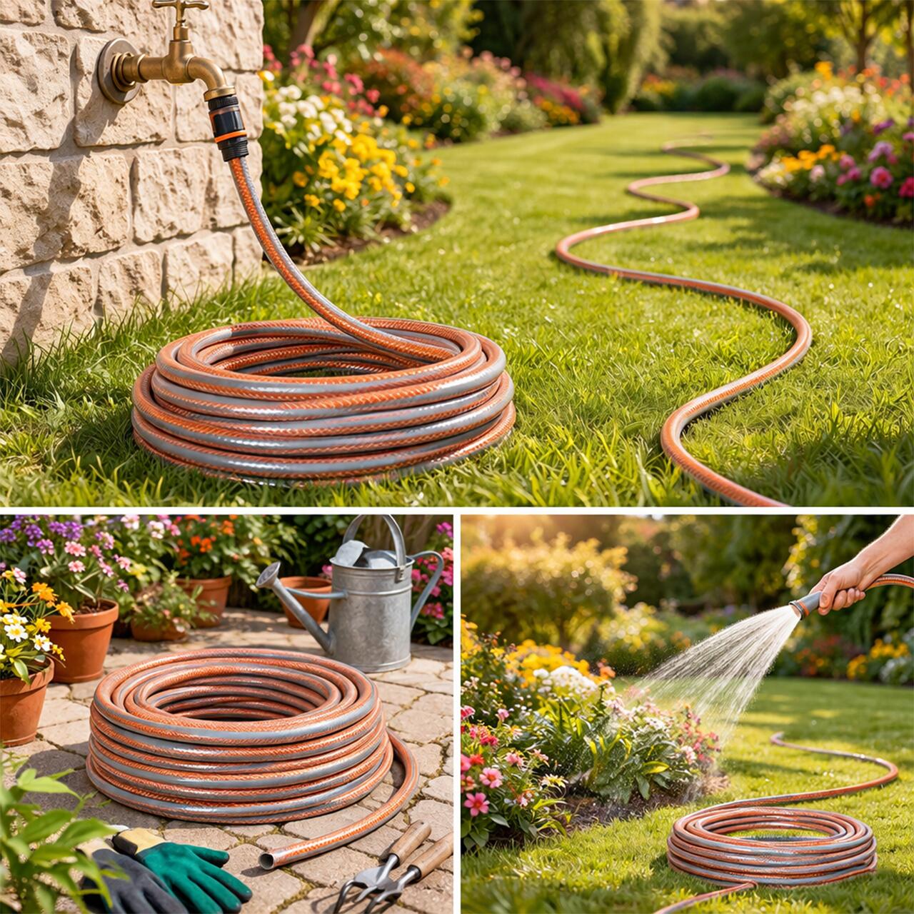 Furtun de gradina, 6 straturi, antirasucire, 3/4", 50 m, Richmann Exclusive