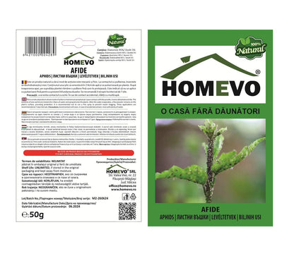 HOMEVO AFIDE 50 GR MIX MINERAL - Pulbere Naturala din Pamant de Diatomee - Musculita Alba, Pomi Fructiferi, Legume, Flori
