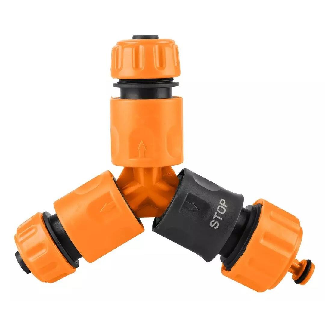 Adaptor, cuplaj rapid, 3 directii, bimaterial, 1/2"-3/4", NEO