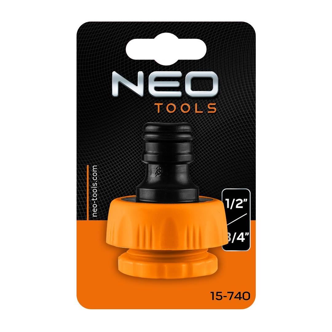 Adaptor robinet, filet interior, 1/2"-3/4", NEO