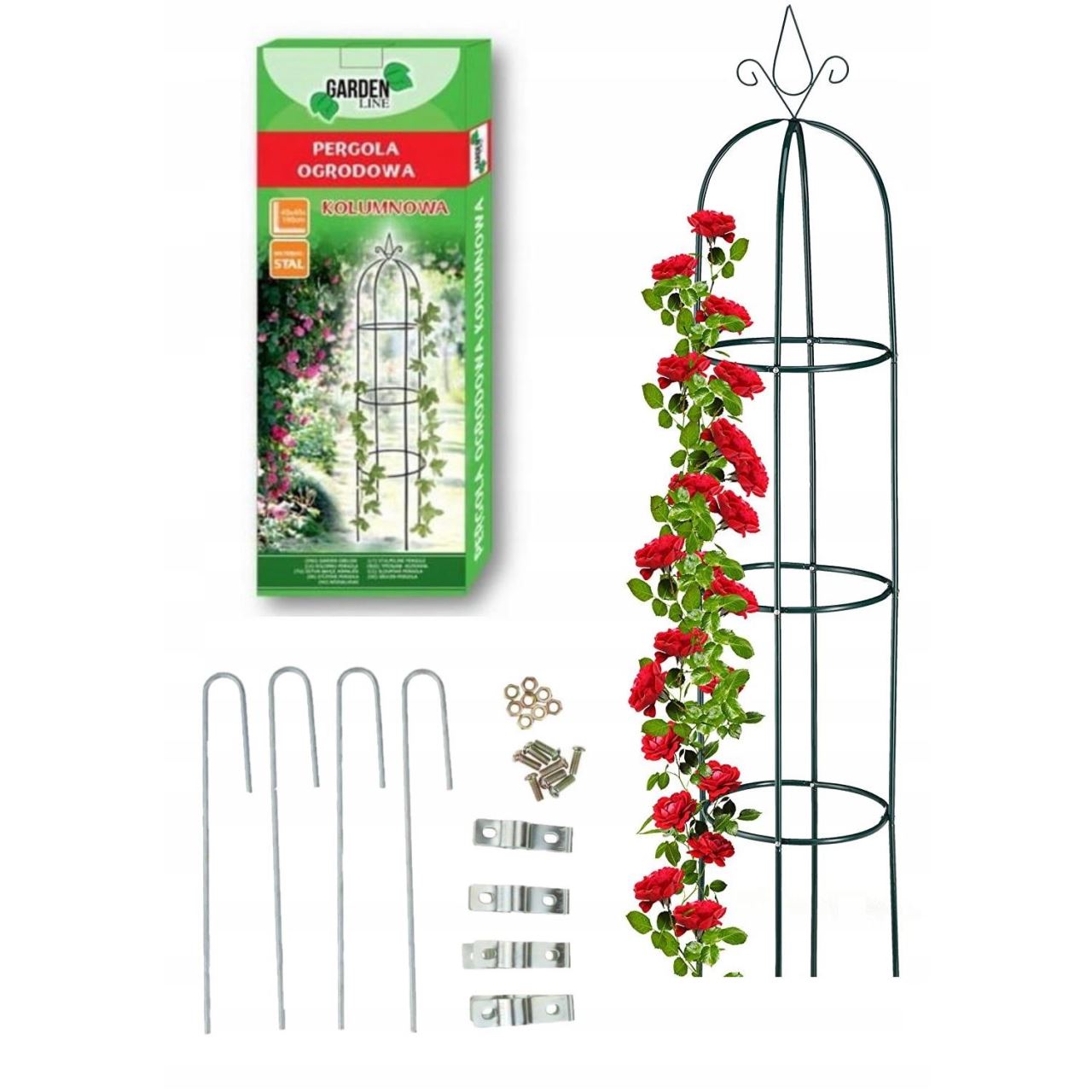 Arcada metalica, pergola, pentru gradina, 40x40x190 cm