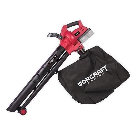Aspirator/suflanta frunze, cu 2 acumulatori 4 Ah, incarcator 2x20V Li-ion, sac colector, Worcraft