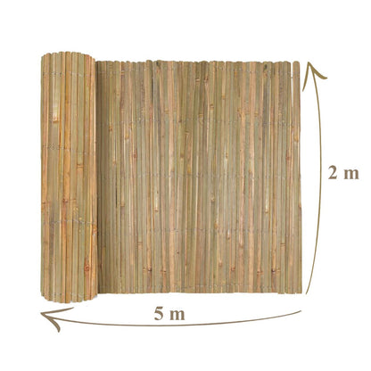 Gard/paravan din bambus natural, 5x2 m